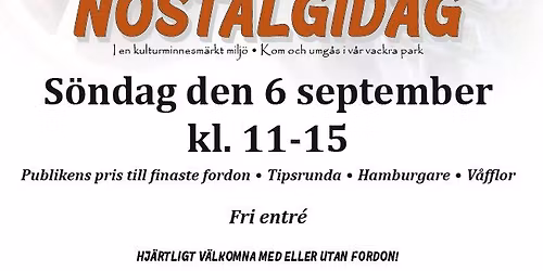 Nostalgitr\u00e4ff f\u00f6r alla typer av fordon, 6 september