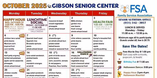 October FSA Lunch Program 