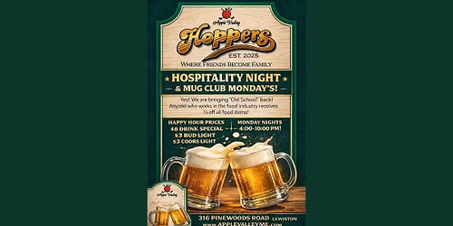 HOSPITALITY & MUG CLUB MONDAYS