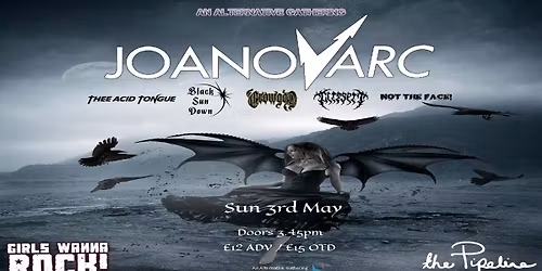 JOANovARC \/ Not The Face \/ Crowgod \/ Thee Acid Tongue \/ Black Sun Down \/ Clitspit