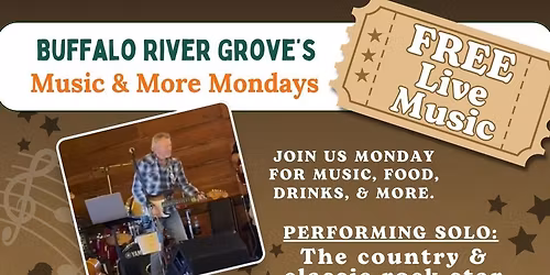 June 15th | FREE - Music & More Mondays | JC Thompson Playing Live at BRG | 5-9 PM