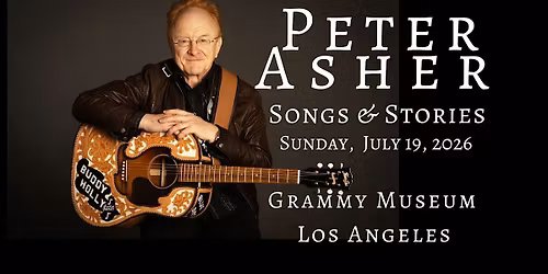 Peter Asher: Songs & Stories 6.30 PM