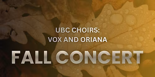 VOX & ORIANA: Fall Concert 5PM Show