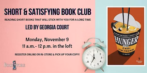 Short & Satisfying Book Club: "Hunger" by Choi Jin-Young