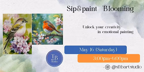 Paint Sip Acrylic  Workshop - Blooming