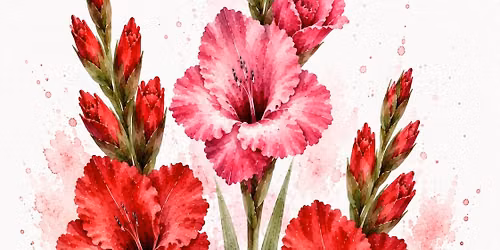 Watercolour Art Class: Gladiolus "Sword Lilies"