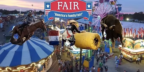 Dunkirk NY. Chautauqua County Fair Bulls & Barrels! 
