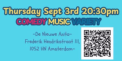 Nutty Anita's presents  Start of Season Special with headliner Jens Rabiega