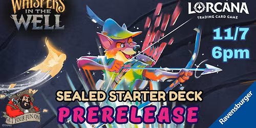 Lorcana Whispers in the Well Prerelease Sealed Starter Deck event