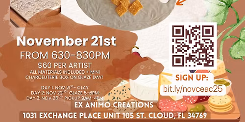 Charcuterie Board Ceramic Workshop