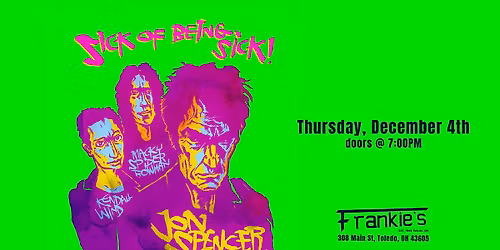 Jon Spencer LIVE Thursday December 4th at Frankies
