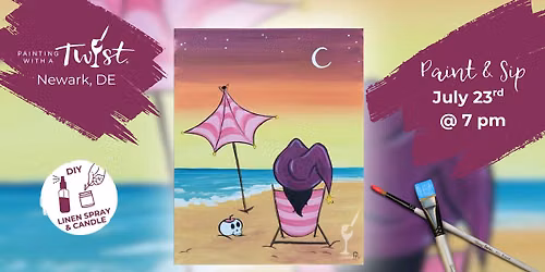 \ud83c\udfa8Thirsty Thursday - Paint & Sip - Newark, DE - Bewitched Sunset