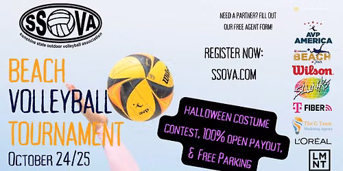 SSOVA's October 24\/25 MANATEE BEACH, Beach Volleyball Tournament