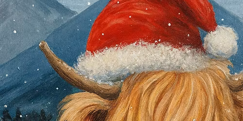 Yuletide Cow Sip & Paint
