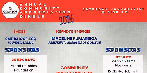 Cosmos Annual Community Appreciation Dinner