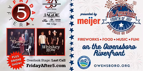 Whiskey Row and Cynthia & The End Times at Friday After 5 - 30th Anniversary Season