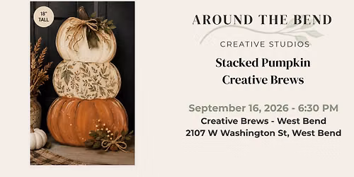 9\/16\/2026 18" Stacked Pumpkin Hanger @ Creative Brews, West Bend