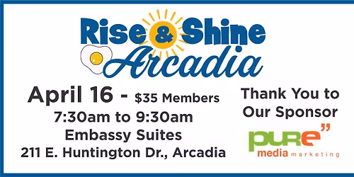 Arcadia Chamber Rise & Shine April 16th!