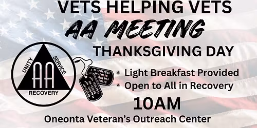 Vets Helping Vets Open AA Meeting