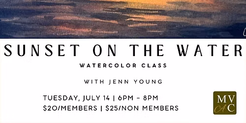 Art Class: Sunset on the Water in Watercolor