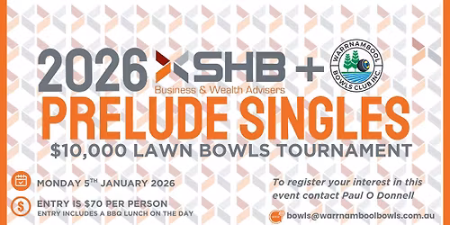 The 2026 SHB Business & Wealth Advisers $10,000 Prelude Singles Bowls Tournament