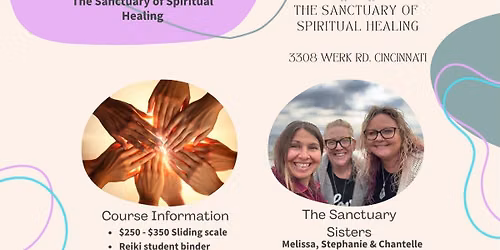 Reiki Level 1 training - The Sanctuary of Spiritual healing - 3 Reiki masters\/teachers
