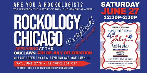 ROCKOLOGY CHICAGO ROCKIN' THE OAK LAWN 4TH OF JULY CELEBRATION!