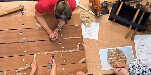Caulking workshop onboard Victory Live: The Big Repair