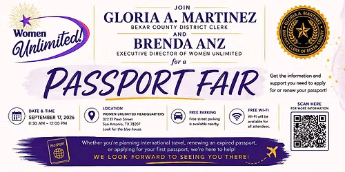 Women Unlimited San Antonio\/Bexar County Presents: Passport Fair!