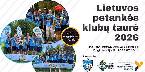 Lietuvos petank\u0117s klub\u0173 taur\u0117 2026