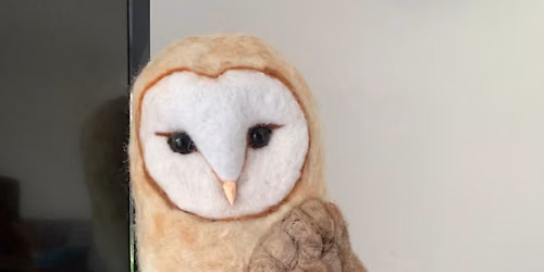 Needle felted barn owl part 1 workshop, Cheddar