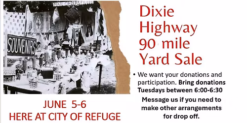 Dixie Highway Yard Sale Fundraiser