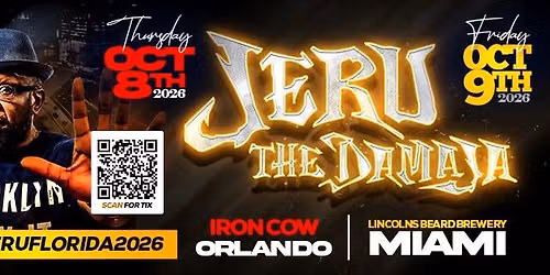 \ud83d\udd25 JERU THE DAMAJA LIVE @ IRON COW - ORLANDO \ud83d\udd25