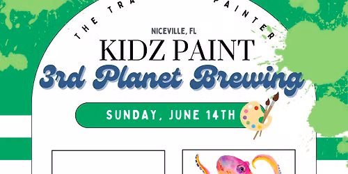 Watecolor KIDZ Paint at 3rd Planet Brewing with The Traveling Painter