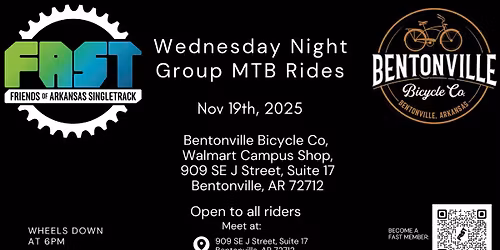 FAST Wed Night Group Rides, Bentonville Bicycle Co Walmart Campus