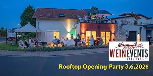 Er\u00f6ffnung Rooftop: Weinausschank und Snacks auf unserer Dachterrasse \/ Terrasse