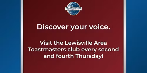 Lewisville Area Toastmasters Meeting