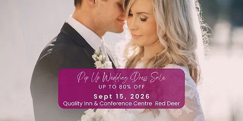 Red Deer Pop Up Wedding Dress Sale