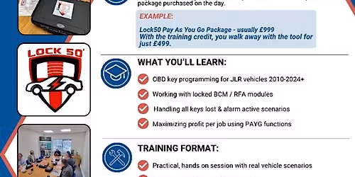 1 Day Lock50 Masterclass Professional Auto Locksmith Training