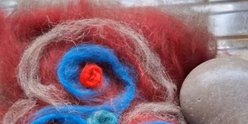 'Sally Pointers' Wet felt Rock formed bag workshop