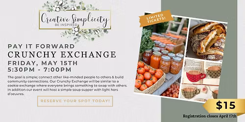 Pay It Forward Crunchy Exchange May 15th 