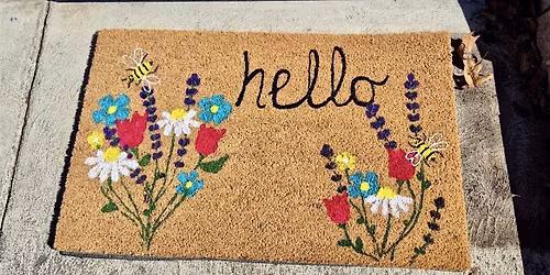 Paints + Pours: Floral Rug Painting Workshop