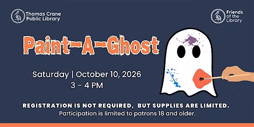 Drop In Crafternoon @ North Quincy: Paint-A-Ghost