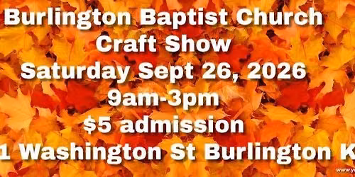 Burlington Baptist Church Craft Show