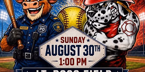 Peabody Police vs Peabody Fire Charity Softball Game