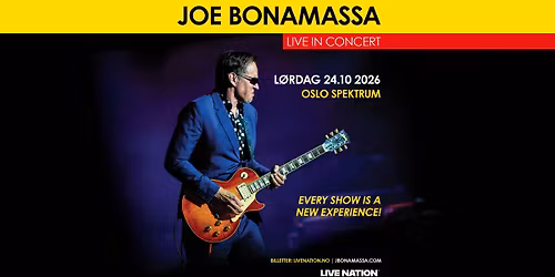 Joe Bonamassa: Live In Concert \/ Oslo Spektrum \/ Pres. av Live Nation