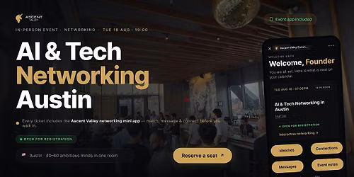 AI & Tech Networking Event in Austin by Ascent Valley