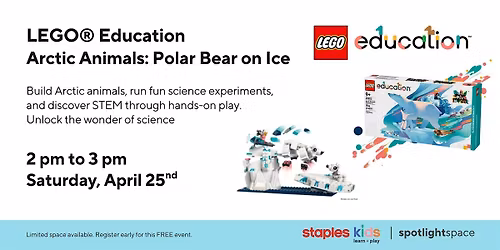 LEGO\u00ae Education Arctic Animals: Polar Bear on Ice at Staples Store 462