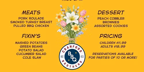 Easter Buffet @ Cranford Brothers BBQ