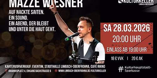 MAZZE WIESNER - Auf Nackte Saiten - Ein Sound, ein Abend der bleibt und unter die Haut geht!